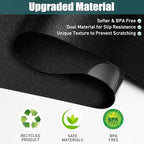 Office Chair Mat for Hardwood Floor: 63" x 51" Extra Large Black Office Chair Mats Anti-Slip Desk Floor Mat for Hardwood Floors Heavy Duty Sturdy Floor Protector Mat Under L Computer Desk - Image 4