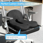 Truck Driver Seat Cushion, Memory Foam L-Shaped Ergonomic Cushion for Office Chairs, Comfort & Support for Long Sitting - Image 2