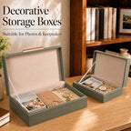 Decorative Box, Decorative Boxes with Lids 2-Set, Memory Box for Keepsakes - Image 3