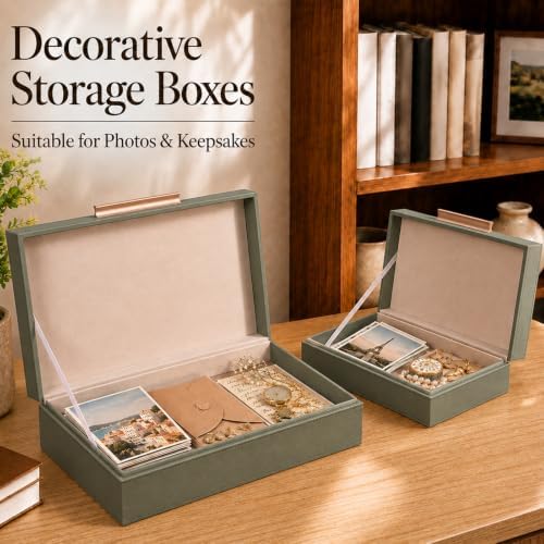 Decorative Box, Decorative Boxes with Lids 2-Set, Memory Box for Keepsakes - Image 3