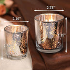 24pcs Assorted Silver Votive Candle Holders for Wedding Table Centerpieces - Image 2
