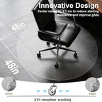Clear Chair Mat for Hard Floor, 48" x 48" Heavy Duty Floor Protector, Round - Image 4