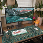 iCasso Mouse Pad with Wrist Rest,Ergonomic Large Desk Mat Set, Deep Green - Image 6