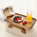 SINWANT Couch Arm Tray,15.35x9.84 in Sofa Clip on Arm Table,Acacia Wood by SINWANT