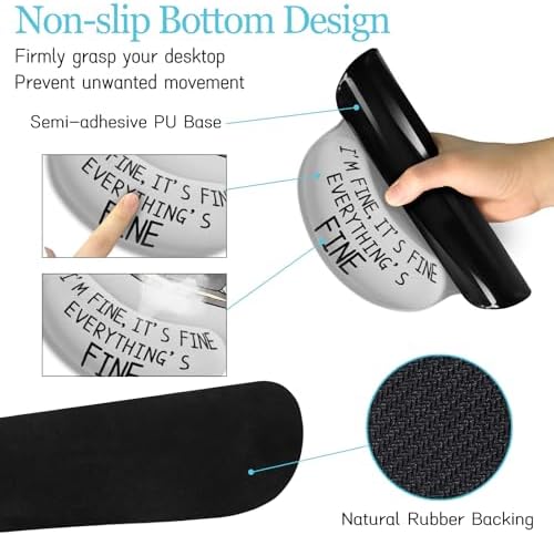 LIMKRIAN Cat Ergonomic Mouse Pad with Wrist Rest Desk Mat Sets Accessories - Image 5