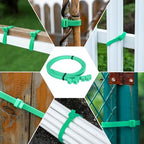 Long Zip Ties Heavy Duty 24 inch，400 LBS Tensile Strength With Double Sided Toothed Super Durable Cable Ties ，Extra Large Wire Ties Adjustable Nylon Tie Wraps for Indoor Outdoor （100 Pack Green） - Image 5