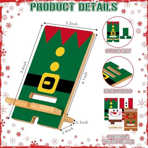 Novabright 24 Pcs Halloween Christmas Teacher Gift Phone Stands, Christmas - Image 2