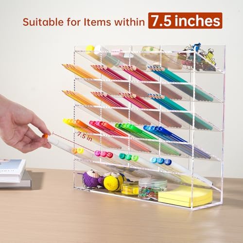 BEYGORM Acrylic Vertical Marker Organizer for 250 Markers, Desk Orgaizer - Image 3
