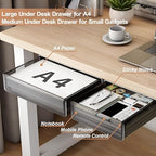 SVNNELP Under Desk Table Drawer Storage Organizer,2 Pack Large & Medium Slide Out Desk Drawers - Hidden Desktop Organizer,Attachable Pencil Storage Tray Under Table(ML) - Image 3