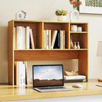 Tangkula Desktop Bookshelf, Countertop Storage Hutch with 4 Shelves for Computer Desk, Desktop 2-Tier Display Rack, Multipurpose Wood Desk Hutch Storage Organizer for Dorm Office Home - Image 5