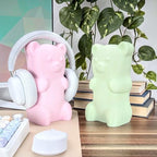 Gummy Bear Headphone Stand Hanger - Cute Headset Holder - Kawaii Desk Accessories - Compatible with Most Headphones (Pastel Pink) - Image 2