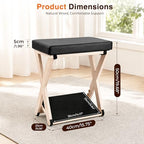 Adjustable Foot Rest Under Desk, Solid Wood Ergonomic Under Desk Footrest with Detachable Memory Foam Pad, Double Layer Foot Stool and Leg Rest with 3-Level Angle, for Home Office Gaming Chair - Image 6