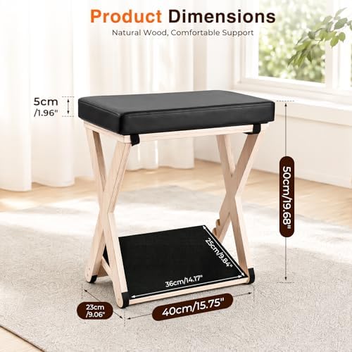 Adjustable Foot Rest Under Desk, Solid Wood Ergonomic Under Desk Footrest with Detachable Memory Foam Pad, Double Layer Foot Stool and Leg Rest with 3-Level Angle, for Home Office Gaming Chair - Image 6