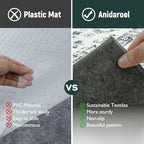 Anidaroel Office Chair Mat for Hardwood & Tile Floor, 8x10 Floor Mat for Office Chair, Under Desk Rug for Rolling Chair on Hardwood, Low Pile Carpet Floor Protector Rug, Easy to Clean, Light Grey - Image 5