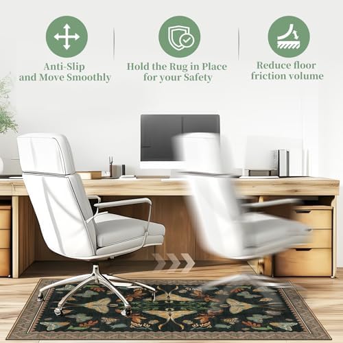 Office Chair Mat for Hardwood Floor & Tile Floor,36"x48"-Colorful Insects - Image 5