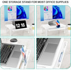 WALI Computer Monitor Stand with Storage, Monitor Riser 3 Height Adjustable - Image 3