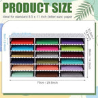 Fuutreo 1 Pc Classroom Construction Paper Storage,Wavy Lines and Dot - Image 2