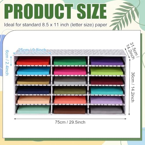 Fuutreo 1 Pc Classroom Construction Paper Storage,Wavy Lines and Dot - Image 2