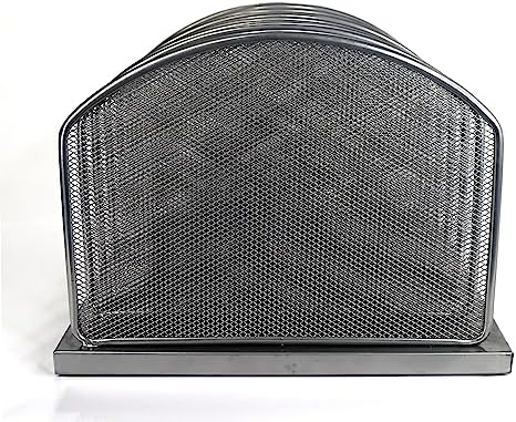 Huron 6-Slot Vertical Organizer, Black Steel Mesh - Image 2