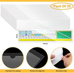 Chinco 30 Pcs Self Adhesive Clear Index Card Pockets,14 x 4 Inches - Image 2