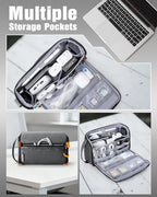 Smasrob Electronics Organizer Travel Case, Tech Bag Charger Pouch, Gray - Image 2
