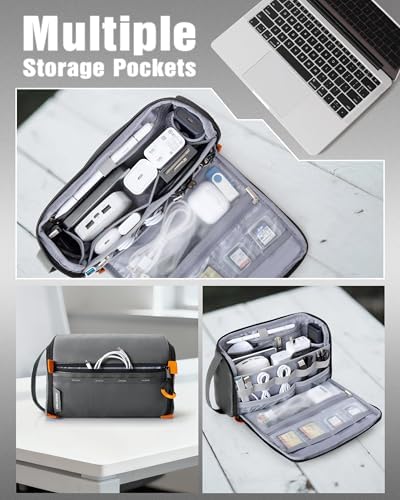 Smasrob Electronics Organizer Travel Case, Tech Bag Charger Pouch, Gray - Image 2