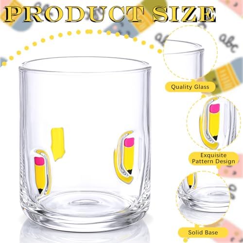 SiliFine 2 PCS Pencil Icon Juice Glasses - Image 3