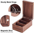MaxGear Walnut Wood Business Card Organizer for 2.2" x 3.5" Cards - Image 3