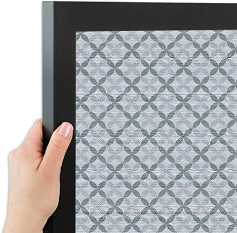 PinPix 32x24 inch Cork Bulletin Board. This Decorative Framed Pin Board Comes with Diamond Pattern in Shades of Blue Design and Satin Black. Ideal for Home, Office Decor or School (PinPix-222) - Image 2
