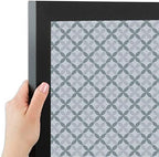 PinPix 36x24 inch Cork Bulletin Board. This Decorative Framed Pin Board Comes with Diamond Pattern in Shades of Blue Design and Satin Black. Ideal for Home, Office Decor or School (PinPix-222) - Image 2