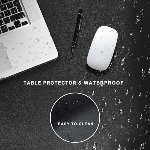 ZORESYN PU Leather Desk Mat 70.9 "x15.8 Black - Image 4