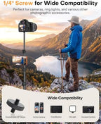 OMOTON 65" Tablet Floor Stand Tripod for iPad with Remote, 360°Phone Holder - Image 5