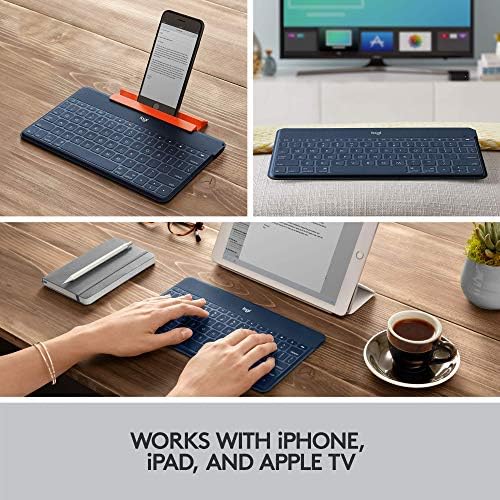 Logitech Keys-to-Go Super-Slim and Super-Light Bluetooth Keyboard for iPhone, iPad, Mac and Apple TV, Including iPad Air 5th Gen (2022) - Classic Blue - Image 5