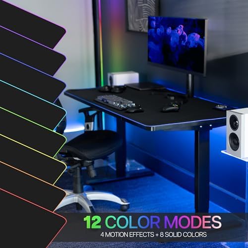 VIVO Black Large 60 x 30 in Full Size Desk Pad with RGB, DESK-PAD60-30 - Image 4