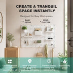 12 Pcs Peg board, Pegboard Wall Organizer Panels, White Pegboard - Image 7