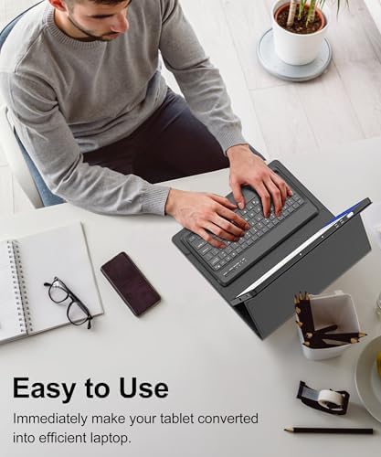 Keyboard Case for Samsung Galaxy Tab S10 FE+ Plus 13.1'' 2025, Detachable Galaxy Tablet S10FE+ Case with Keyboard 13.1inch, Protective Cover with S Pen Holder for Samsung Tab S10FE Plus Keypad, Black - Image 6