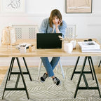 Office Chair Mat for Hardwood Floor, 48"x36" Easy Glide Computer Desk Mat Protector for Rolling Chair Under Desk Rug Nonslip Backing, Machine Wash (Modern) - Image 2
