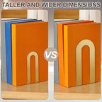 Chunful 12 Pcs Gold Metal BookEnds Shelves, 7.5 x 5.75 x 3.5 in - Image 3