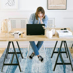 Office Chair Mat for Hardwood Floor, 60"x45" Easy Glide Computer Chair Mat Protector for Rolling Chair Under Desk Rug Nonslip Backing, Machine Wash - Image 2