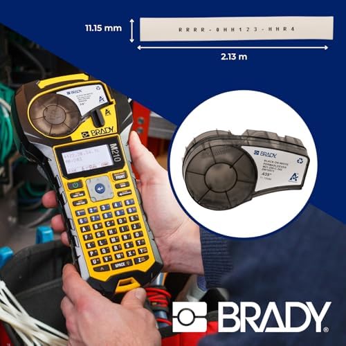 Brady Authentic (M21-250-C-342) PermaSleeve Heat Shrink Tubing for Control and Electrical Panels, Wire Harness, Black on White- For M210, M210-LAB, M211, BMP21-PLUS and BMP21-LAB Printers, .439" W 7'L - Image 7