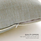 ISAENNE Designer Linen Throw Pillow Cover,Set of 2,20"x12"-Segerman A - Image 5