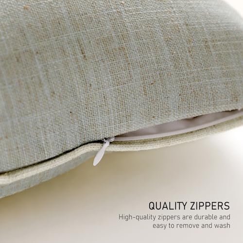 ISAENNE Designer Linen Throw Pillow Cover,Set of 2,20"x12"-Segerman A - Image 5