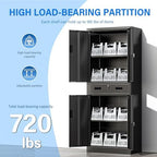 BESFUR Metal Storage Cabinet with 1 Drawer and Adjustable Shelves, 71" H Reinforced Heavy Duty Locking Storage Cabinet for Office, Garage, Home, School, Utility(Black) - Image 6