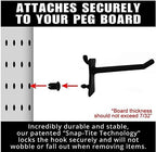 PegPro® J & 2" Hooks Kit for Standard “Wood Fiber” pegboard – Durable Plastic Pegboard Hooks - for Garage, Kitchen, Craft Room, and More (J & 2" Hook - 50 Pack, Black) - Image 6