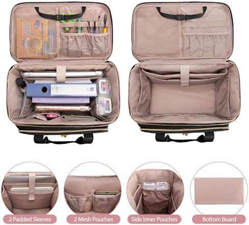 Rolling Teacher Bag with Wheels, Teacher Tote Bag Fits 15.6" Laptop - Image 2