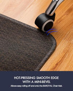 BARoyal Office Chair Mat for Hardwood Floor Under Desk Computer Rolling Chair Mat for Wood/Tile Floor Heavy Duty PVC Plastic Hard Floor Protector 36" x 48"(Coffee) - Image 5