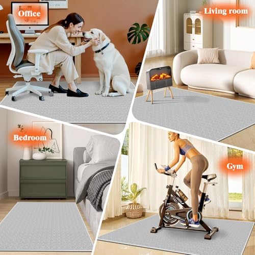 KMAT Office Chair Mat, 46x60in Heavy Duty Hardwood/Tile Floor Protector, Computer Desk Mat for Rolling Chairs, Work, Study, Office, White - Image 7