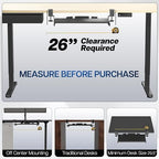VIVO Dark Walnut Clamp-on 20 x 11 in Keyboard Tray, MOUNT-KB05ES-D - Image 4