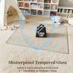 Tempered Glass Chair Mat for Carpet, 36"x55" Clear Floor Mat - Image 2