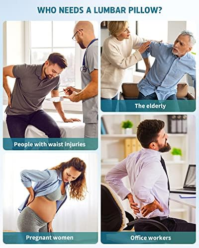 Inflatable Lumbar Pillow for Airplane Travel Lumbar Support Pillow for Car, Office Chair Back Support Office Chair Back Support for Reducing Lower Back Pain (Black) - Image 6